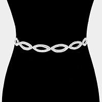 rhinestone sash ribbon bridal wedding belt / Headband