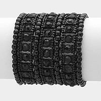 Crystal metal stretch bracelet