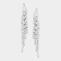 Rhinestone fringe earrings