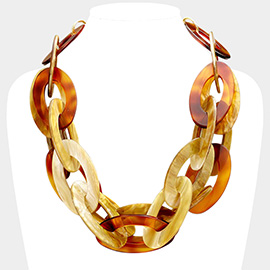 Celluloid Acetate Link Necklace