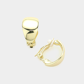 Half Metal Clip on Earrings