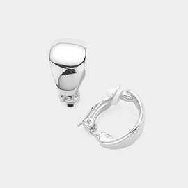 Half Metal Clip on Earrings