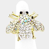 Crystal Honey Bee Stretch Ring