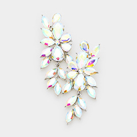 Crystal Marquise Dangle Evening Earrings