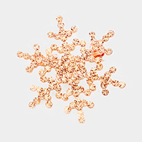 Rhinestone snowflake brooch