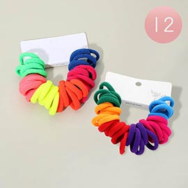 12 SET OF 30 - Basic Ponytail Hair Bands