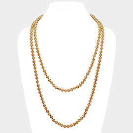 Faceted Beaded Wrap Around Long Necklace