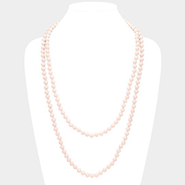 Faceted Beaded Wrap Around Long Necklace