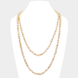Faceted Beaded Wrap Around Long Necklace