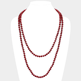 Faceted Beaded Wrap Around Long Necklace