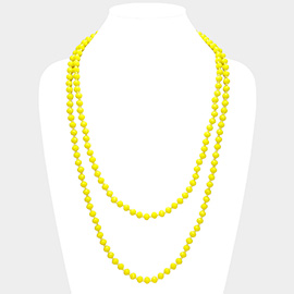 Faceted Beaded Wrap Around Long Necklace
