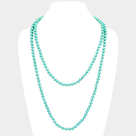 Faceted Beaded Wrap Around Long Necklace