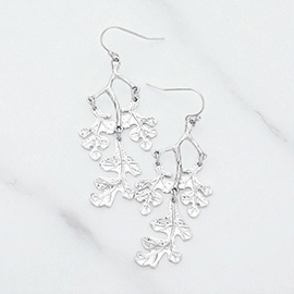 Textured Metal Lead Dangle Earrings 