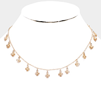 Cross Pendant Drop Dangle Collar Necklace 
