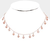 Cross Pendant Drop Dangle Collar Necklace 