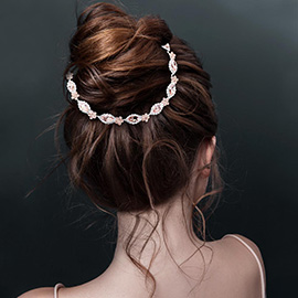 Flower Marquise Stone Vine Wrap Headpiece