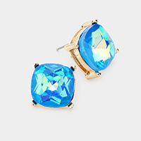 Square Stone Stud Earrings