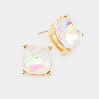 Square Stone Stud Earrings