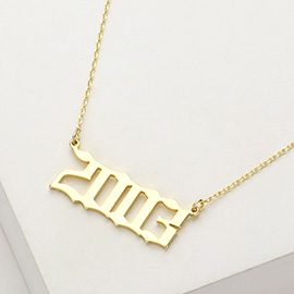 Gold Dipped 2003 Birth Year Plate Pendant Necklace