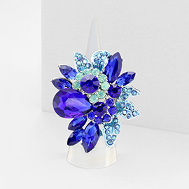 Floral Multi Stone Stretch Ring