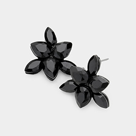 Marquise Teardrop Stone Cluster Evening Stud Earrings