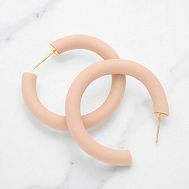 Clay Half Hoop Earrings