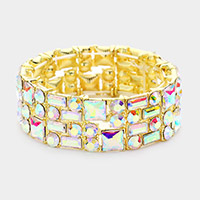 Multi Stone Stretch Evening Bracelet