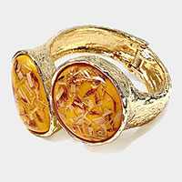 Double Confetti Stone Hinged Bracelet