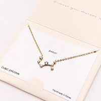 Scorpio CZ Embellished Zodiac Sign Pendant Necklace