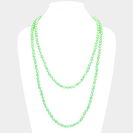 Faceted Beaded Wrap Around Long Necklace