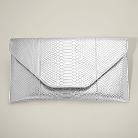 Snake Skin Patterned Envelope Clutch / Shoulder Bag