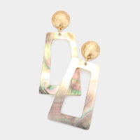 Acetate Open Rectangle Dangle Earrings