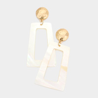Acetate Open Rectangle Dangle Earrings
