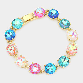 Round Stone Link Evening Bracelet