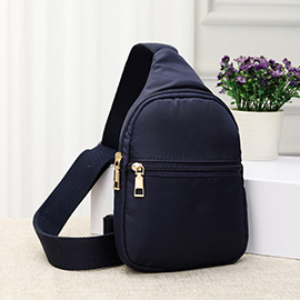 Solid Nylon Mini Sling Bag