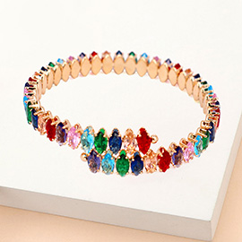 Marquise Stone Cluster Evening Bracelet