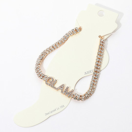 Glam Message Rhinestone Evening Anklet