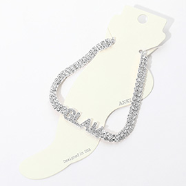 Glam Message Rhinestone Evening Anklet