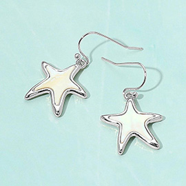 Mother of Pearl Starfish Dangle Earrings