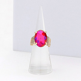 Oval Cut Stone Adjustable Ring
