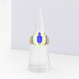 Oval Cut Stone Adjustable Ring