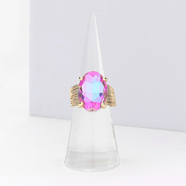 Oval Cut Stone Adjustable Ring