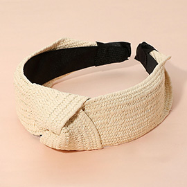 Straw Knot Burnout Headband