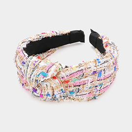 Embroidery Burnout Knot Headband