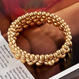 Metal Ball Cluster Coil Bracelet