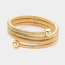 Metal Ball Pointed Coil Bracelet