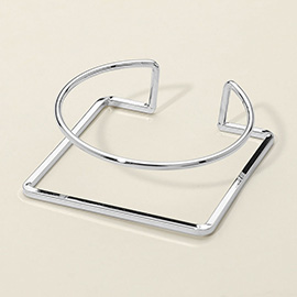 Geometric Open Metal Cuff Bracelet