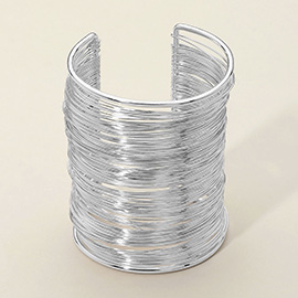 Metal Wire Wide Cuff Bracelet