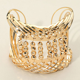 Metal Ball Pointed Wire Cuff Bracelet