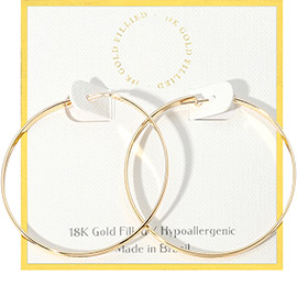 18K Gold Filled Hypoallergenic Hoop Earrings